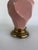 Pink Vintage 1980's Pink Ceramic Lamps With Brass Base. For Sale - Image 8 of 9