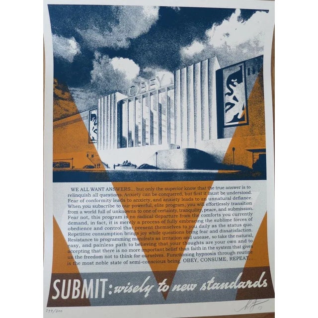 Shepard Fairey (Obey), Conformity Factory (Orange), Signed Silkscreen For Sale - Image 6 of 7