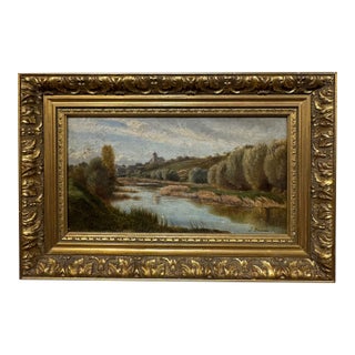 French Oil on Canvas For Sale