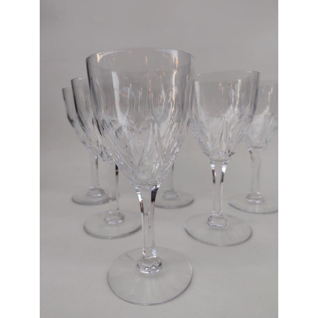 Large Crystal Vic Glasses from Saint Louis, 1930s, Set of 6 For Sale - Image 3 of 9