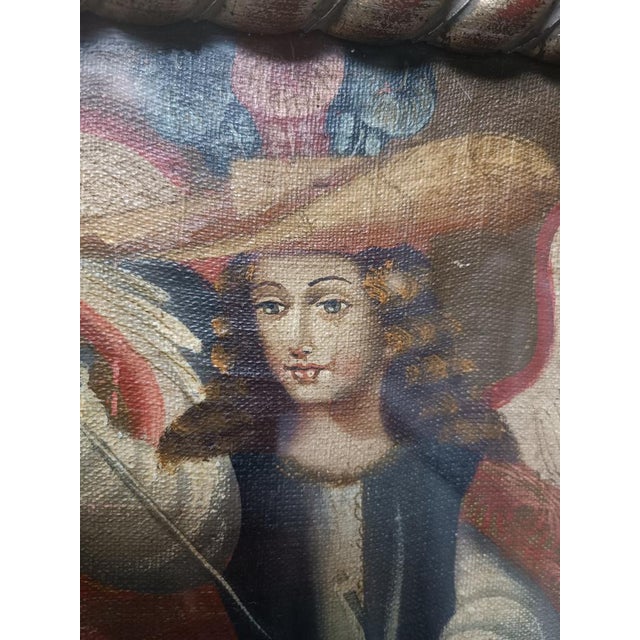 Harquebusier Angels, 1960s, Oil on Canvas Paintings, Framed, Set of 2, in Very Good conditions. Designed 1960 to 1969