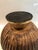 1970s Fluted Wood on Gold Pedestal Bowl For Sale - Image 11 of 11