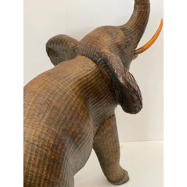 Large Chinese Wicker Elephant Box, Early 20th C For Sale - Image 10 of 12