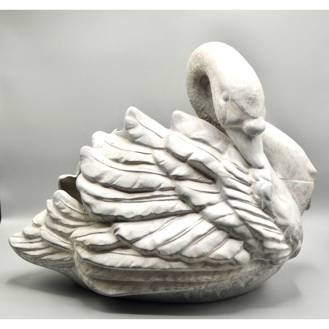 Large Vintage Garden Swan Planter For Sale - Image 6 of 12