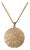 Vintage 1970s Signed Napier Goldtone Round Horoscope Pendant Necklace For Sale