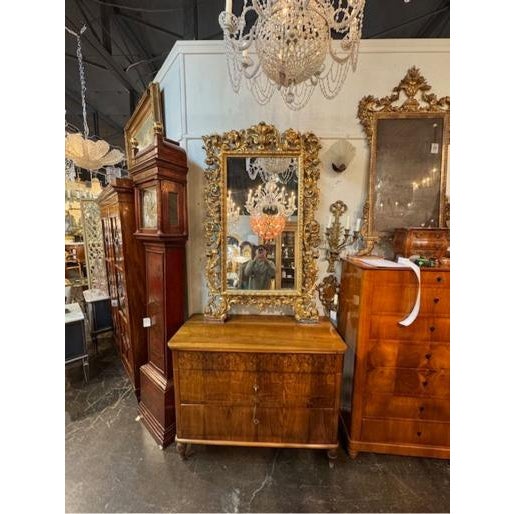 Traditional 19th Century Carved and Giltwood Mirror From Florence For Sale - Image 3 of 7