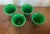 Antique 19th Century Chinese Bright Green Peking Glass Tea Cups & Saucers - Set of 4 For Sale - Image 16 of 18
