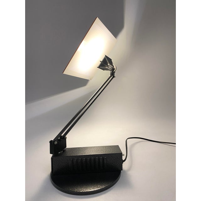 Postmodern W. O. Table Lamp by Sacha Ketoff for Aluminor, France, 1985 For Sale - Image 10 of 18