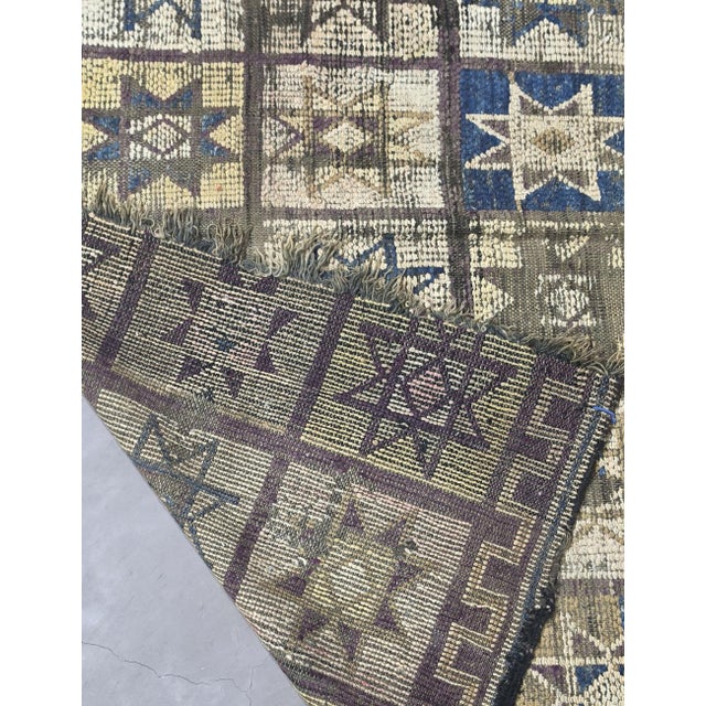 Geometric Tribal Moroccan Rug - 6.4 X 5.4 Ft For Sale - Image 4 of 8