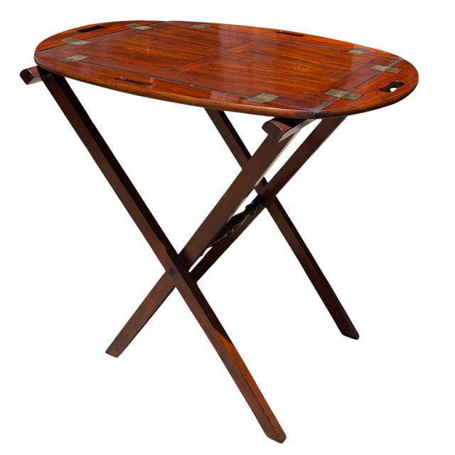 Antique Georgian Mahogany Butler's Tray on Stand, c.1800.