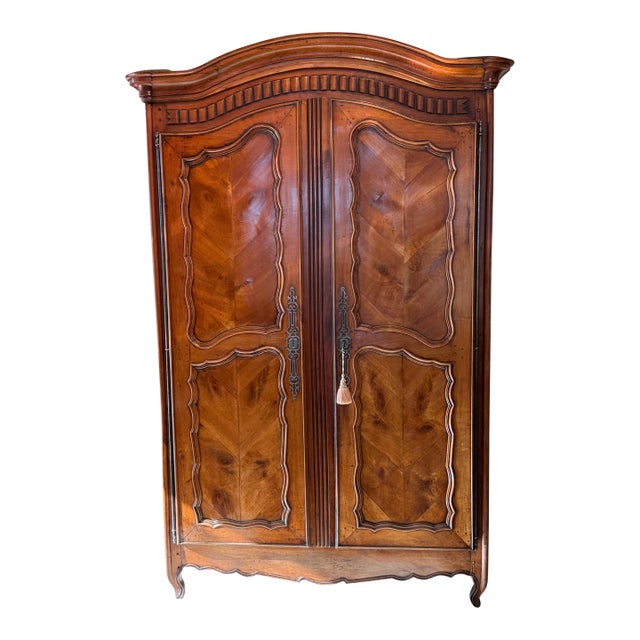 18th Century Louis XV Fruitwood Armoire For Sale