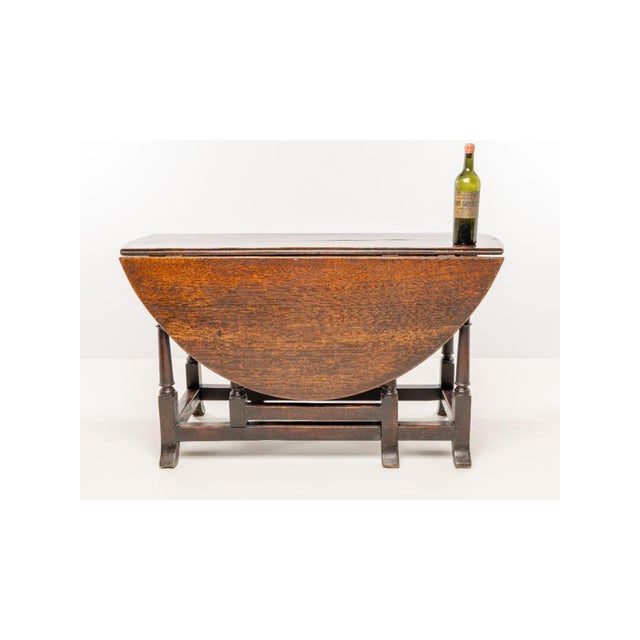 Charles II Oak Gate Leg Dining Table, 1680 For Sale - Image 9 of 17