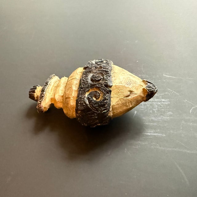 Handcarved Vintage Finial Ornament For Sale - Image 4 of 7