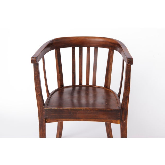 Brown Mid-Century Armchair in Beech, Germany, 1950s For Sale - Image 8 of 9