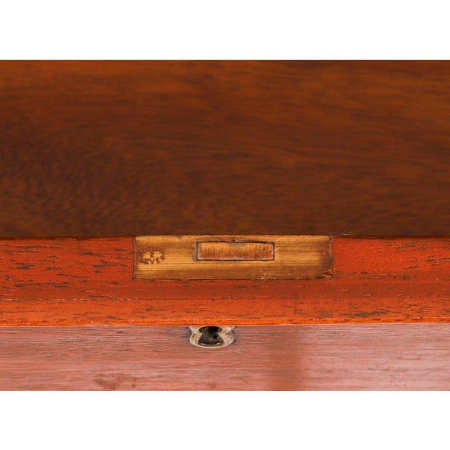 Vintage Flame Mahogany Twin Pedestal Desk For Sale - Image 14 of 18