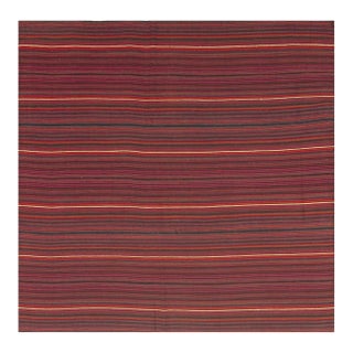 Mid-20th-Century Turkish Decorative Stripe Modern Handwoven Kilim Rug For Sale