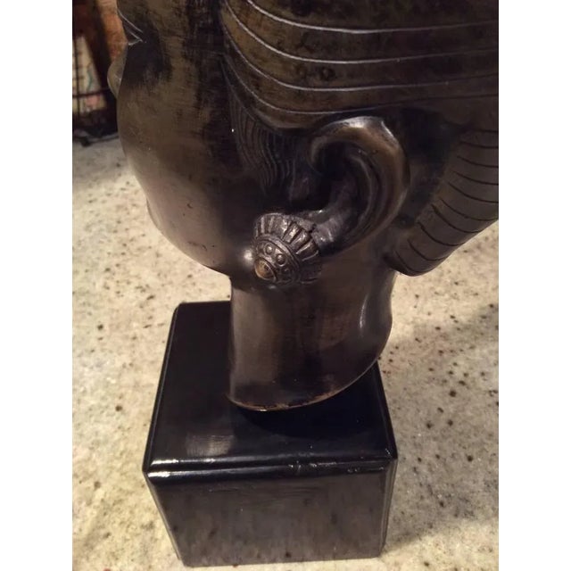 Marc Laguey Asian Bronze Bust of a Woman For Sale - Image 4 of 8