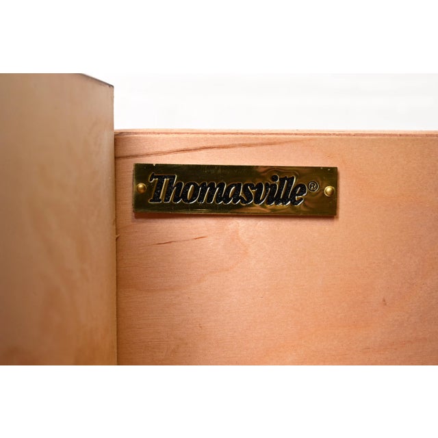 Thomasville French Louis Philippe Burl Wood Marble Top Three-Drawer Dresser Chest For Sale In South Bend - Image 6 of 11