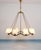 Large Viennese Modernism Curved Brass Wave Chandelier by Hugo Gorge, 1940s For Sale - Image 3 of 18