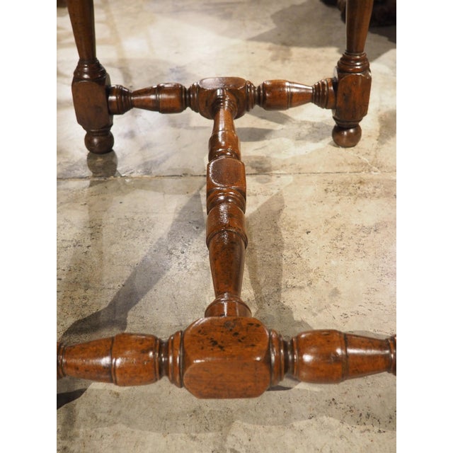 17th Century French Burgundian Walnut Side Table With 19th Century Needlework For Sale - Image 14 of 18