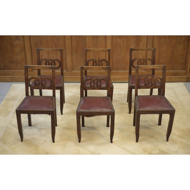 Oak Dining Chairs, 1950s, Set of 6 For Sale - Image 11 of 12
