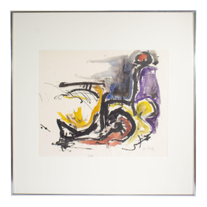 1964 Abstract Watercolor Painting Signed by James L. Bruch