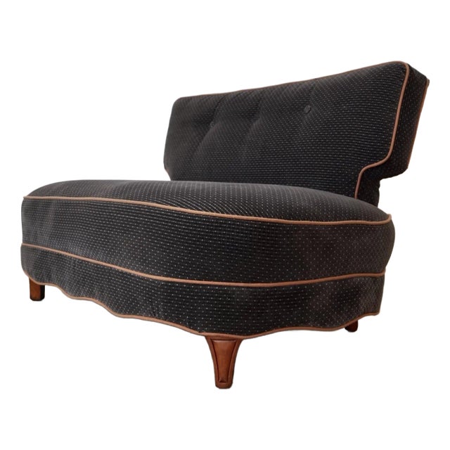 1940’s Art Deco Mid-Century Armless Lounge Settee Sofa For Sale