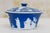 Antique Early 20th Century Wedgwood Dark Blue Jasperware Violet Pot, Potpourri Incense Burner For Sale - Image 11 of 18