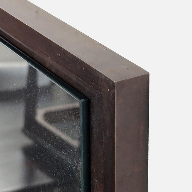 2000 - 2009 Custom Standing Metal Framed Mirror For Sale - Image 5 of 5