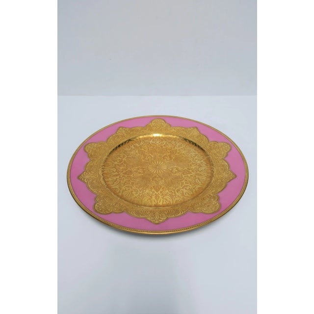 German Pink and Gold Plate or Wall Art For Sale - Image 4 of 11