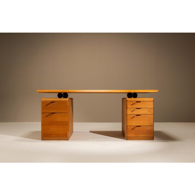 Wood Adjustable Desk in Beech by Seltz, France, 1980s For Sale - Image 7 of 18