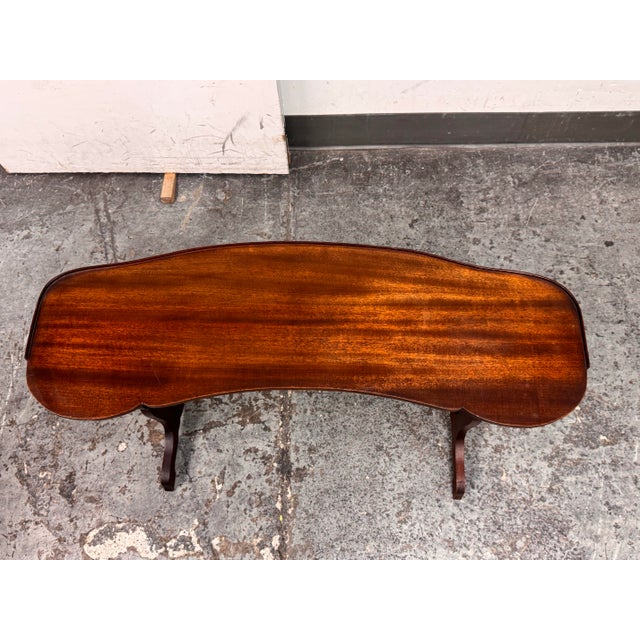 Wood Elsie De Wolfe Style Kidney Shape Reading/Alter Table, Antique For Sale - Image 7 of 12