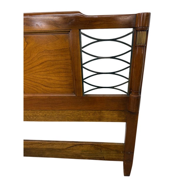 Vintage Italian Cherry Wood King Size Headboard For Sale In Philadelphia - Image 6 of 7