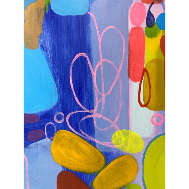 Blue Contemporary Abstract Original Oil Painting For Sale - Image 8 of 12