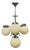 Art Deco Champagne Glass Chandelier, Former Czechoslovakia, 1930s For Sale