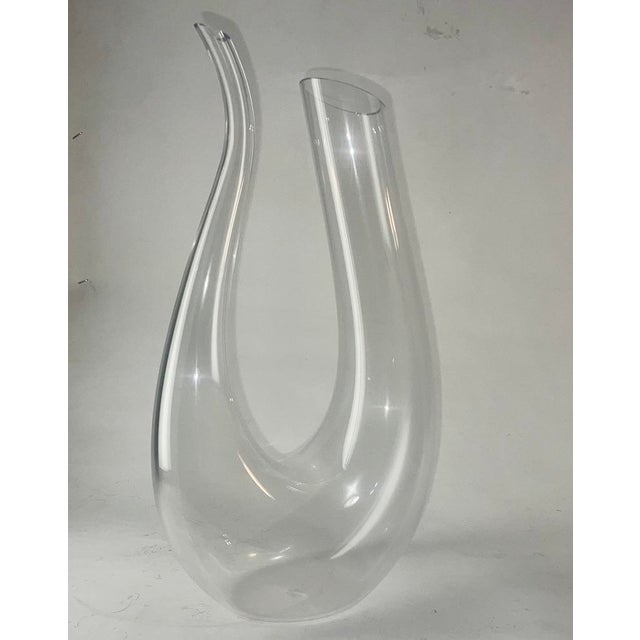 Transparent The Swan / Lyre Decanter Object: Hand-Blown Crystal Wine Decanter For Sale - Image 8 of 10