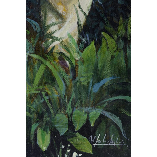 Blue Alfredo Santini, Costiera Amalfitana, 1990s, Oil Painting on Canvas, Framed For Sale - Image 8 of 11