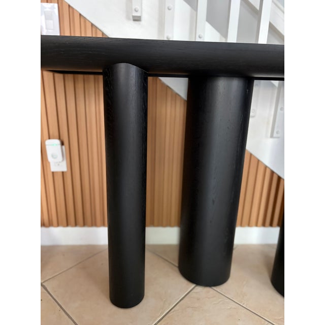 Crate & Barrel Wooden Console Table For Sale - Image 4 of 11