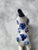 Mid-Century Modern Set of 2, 1980s Ceramic Blue and White Cat For Sale - Image 3 of 13