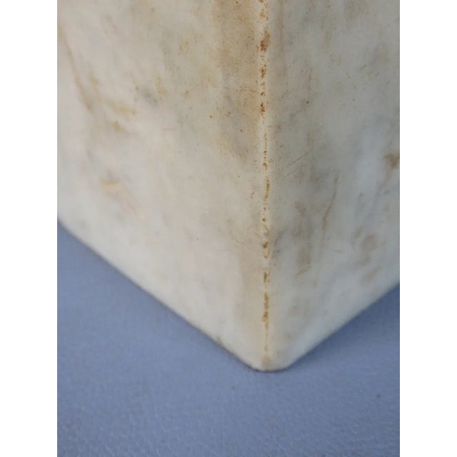 Beige Vintage Exhibition Brass Sculpture of Woman with Marble Base, Late 1900s For Sale - Image 8 of 9