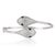 Contemporary Luxury Double Headed Serpentine Cz Bangle in Sterling Silver by Carat&Her For Sale - Image 3 of 13