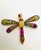 Bochic “Orient” Vintage Sapphire Opal & Ruby Brooch Set In 18K Gold & Silver Natural Sapphire, Ruby, Opal and Garnet 19...