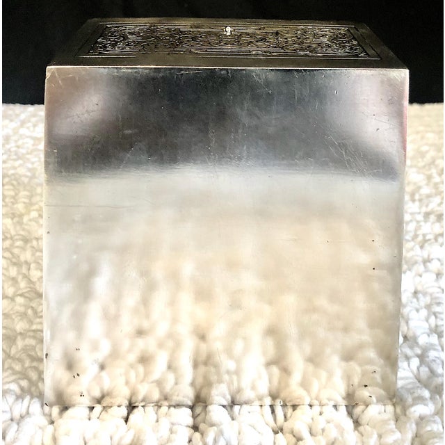Antique French Silver-Plated Jewelry or Trinket Box For Sale - Image 10 of 10