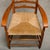 Set of Rustic Armchair and Stool in Stained Oak and Rush, 1950s For Sale - Image 6 of 18
