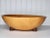 Brown Vintage Munising Hand Painted Signed Wooden Footed Bowl - Floral Dogwood 13.5" - MCM Home Dec - Accent Bowl Decorative For Sale - Image 8 of 15