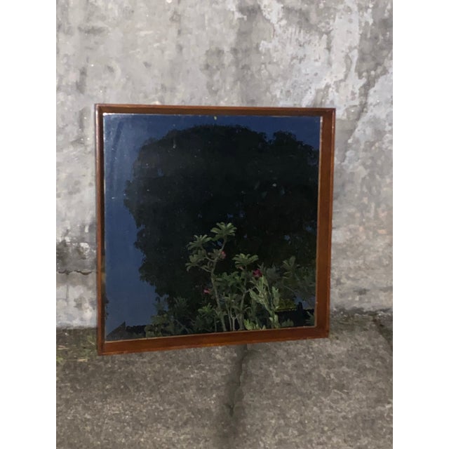 Danish Modern Shadow Box Wall Mirror Teak by Pedersen & Hansen. For Sale - Image 4 of 12
