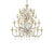 Glass Murano Glass Chandelier with Gold Accents and Leaves by Simoeng For Sale - Image 7 of 8