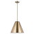 Transitional Thomas O'Brien By Visual Comfort Studio Gordon 1-Light Pendant with Steel Shade in Satin Brass For Sale - Image 3 of 3