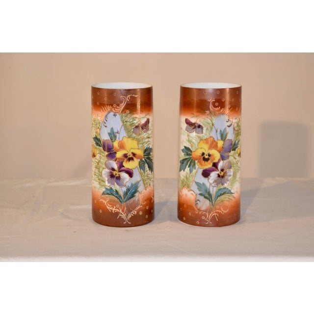 Glass Pair of 19th C Opaline Vases For Sale - Image 7 of 7