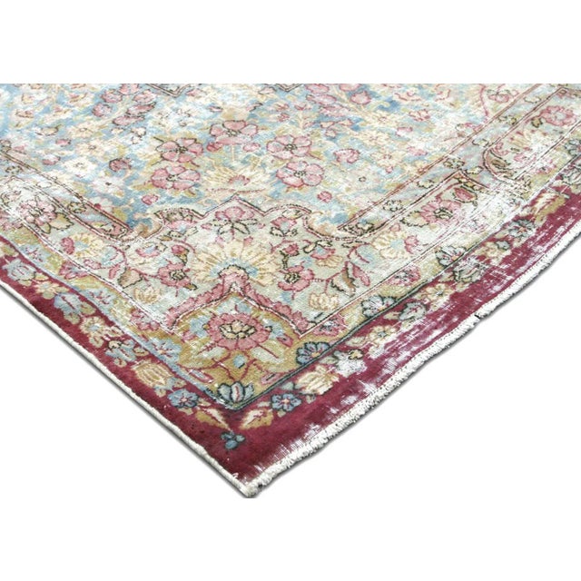 Transitional 1950s Persian Kerman Rug For Sale - Image 3 of 7